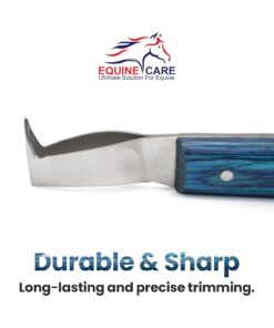 Equine Care Double-Edged J2 Stainless Steel Hoof Trimming Loop Knife, Hoof Pick with Sheet Handle - Versatile Farrier Tool for Horse & Cow Hoof Care, Ideal for Farriers & Horse...