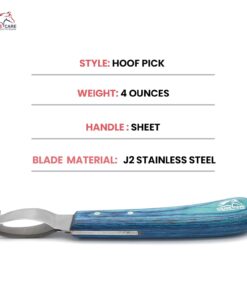 Equine Care Double-Edged J2 Stainless Steel Hoof Trimming Loop Knife, Hoof Pick with Sheet Handle - Versatile Farrier Tool for Horse & Cow Hoof Care, Ideal for Farriers & Horse...
