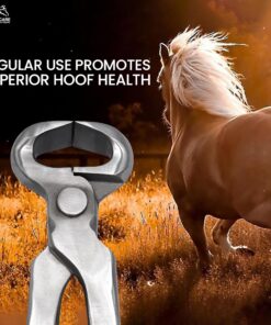 Equine Care Professional Hoof Nippers for Horses – Drop-Forged Heat-Treated Chrome Vanadium Steel Farrier Tool | Horses, Foals, Donkeys, Cattle & Livestock | 10