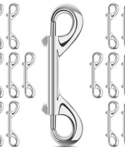 ERKOON 15 Pack Heavy Duty Snap Hooks Double Sided Clips for Hanging Horse Tack Sling Feed Buckets Dog Leash Collar Key Chain Zinc Alloy Metal Snaps Clip(3-1/2 Inch)