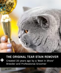 Eye Envy Tear Stain Wipes for Cats. Textured to Gently Clean Tear Stains. Natural Formula. Recommended by Persian & Exotic Breeders, Groomers. USA Made. 60 Cat Eye Wipes