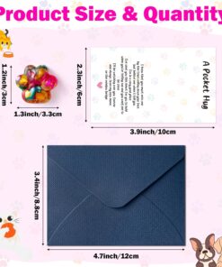EYxsaxenk Loss Of Pet Sympathy Gift - Colorful Mini Paw Pocket Hug with Memorial Card Envelope Remembrance Bereavement Gift for Loss of Dog Cat Sympathy Favor Kid Adult Pet...