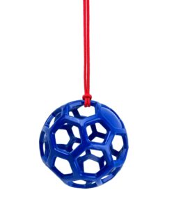 Farm Stall Hanging Feeder Toy Ball for Horses, Goats, Sheep – Durable TPR Feeding Ball, Hay Feeder for Animal Enrichment, Stretch-Resistant Design (Yellow)