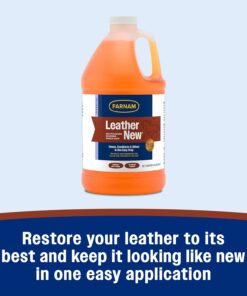 Farnam Leather New Easy-Polishing Glycerine Saddle Soap and Leather Saddle Cleaner, Protects and Preserves Leather, Cleans, Conditions and Polishes, 64 Oz.