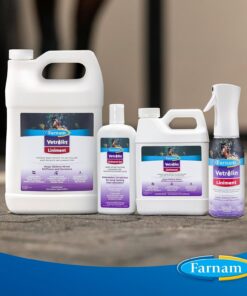 Farnam Vetrolin Horse Liniment for Muscle Soreness, Stiffness and Inflammation Relief on Horses, Helps Reduce Swelling, Aids in Pain Relief, 32 Oz.