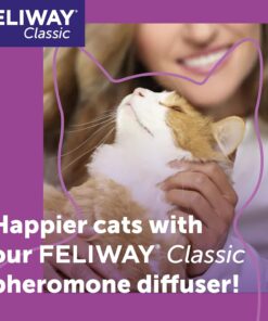 FELIWAY® Classic 30 Day Cat Calming Refill for Pheromone Diffuser, 48ml - Helps Reduce Common Signs of Stress in Cats & Kittens, Enhanced Calming