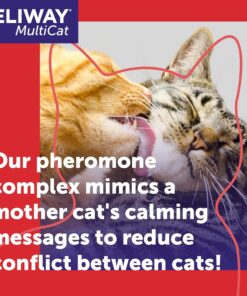 FELIWAY® MultiCat 3 x 30 Day Cat Calming Refills for Pheromone Diffuser, 3 x 48ml Value Pack- Helps Reduce Conflicts and Signs of Tension in Multi-Cat Households