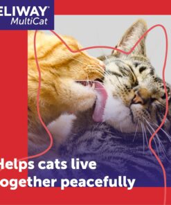 FELIWAY MultiCat 30 Day Cat Calming Plug In Pheromone Diffuser Starter Kit, 48ml - Helps Reduce Conflicts and Signs of Tension in Multi-Cat Households