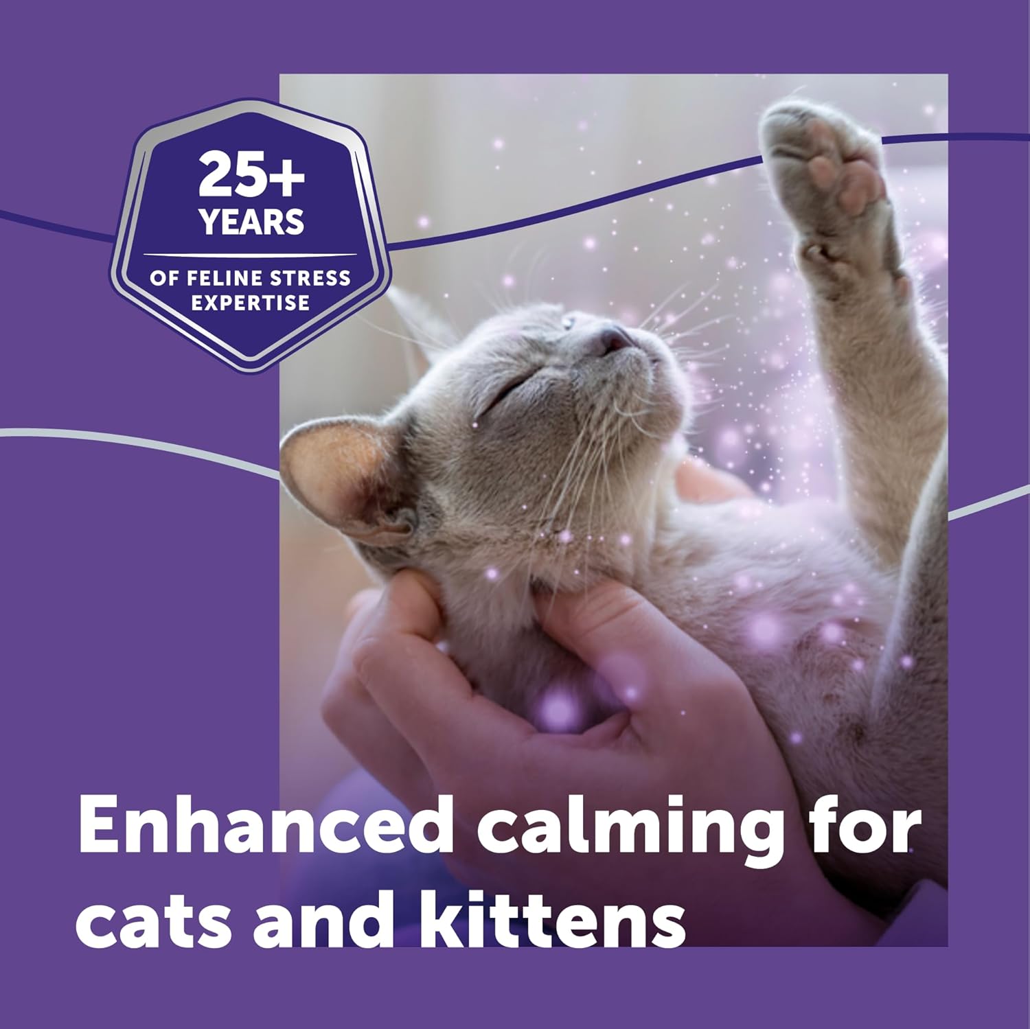 FELIWAY Optimum 3 x 30 Day Cat Calming Refills for Pheromone Diffuser, 3 x 48ml Value Pack - Helps Reduce Common Signs of Stress in Cats & Kittens, Enhanced Calming
