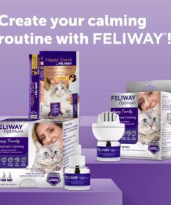 FELIWAY Optimum 3 x 30 Day Cat Calming Refills for Pheromone Diffuser, 3 x 48ml Value Pack - Helps Reduce Common Signs of Stress in Cats & Kittens, Enhanced Calming