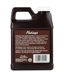 Fiebing's 100% Pure Neatsfoot Oil 16 oz - Leather Conditioner & Preservative with All Natural Animal Oil - Waterproof, Soften, Restore, & Strengthen Leathercraft Shoe, Boot,...