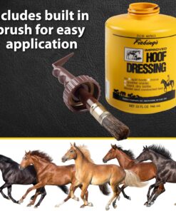 Fiebing's Hoof Oil for Horses with Mineral Oil (32 oz) - Hoof Dressing with Applicator Brush to Condition Dry, Split Hooves & Corns - Prevents Cracks, Splits & Contracted Feet...