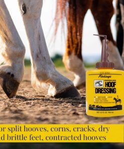 Fiebing's Hoof Oil for Horses with Mineral Oil (32 oz) - Hoof Dressing with Applicator Brush to Condition Dry, Split Hooves & Corns - Prevents Cracks, Splits & Contracted Feet...