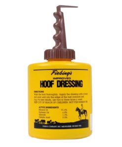 Fiebing's Hoof Oil for Horses with Mineral Oil (32 oz) - Hoof Dressing with Applicator Brush to Condition Dry, Split Hooves & Corns - Prevents Cracks, Splits & Contracted Feet...