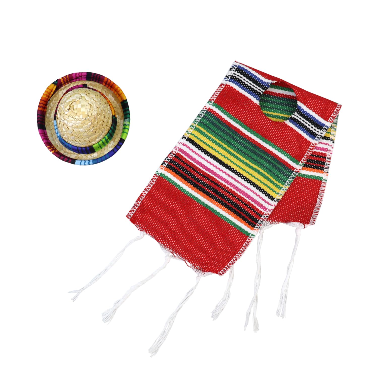 Fiesta Costume for Chickens Includes Sombrero and Serape Poncho for Silkie Chickens Laying Hens Pet Chicken Costume