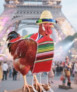 Fiesta Costume for Chickens Includes Sombrero and Serape Poncho for Silkie Chickens Laying Hens Pet Chicken Costume