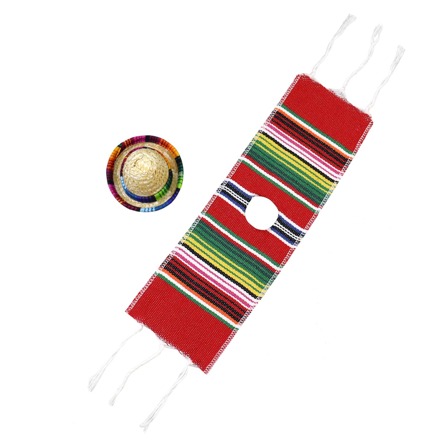Fiesta Costume for Chickens Includes Sombrero and Serape Poncho for Silkie Chickens Laying Hens Pet Chicken Costume