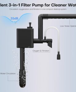 Fish Tank, 2.5Gallon Fish Aquarium,Self Cleaning Fish Tank Aquarium Starter Kit/Humidifier & Essential Oil Diffuser,Touchscreen Control,7-Color LED,3-in-1 Pump,Triple...