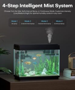 Fish Tank, 2.5Gallon Fish Aquarium,Self Cleaning Fish Tank Aquarium Starter Kit/Humidifier & Essential Oil Diffuser,Touchscreen Control,7-Color LED,3-in-1 Pump,Triple...