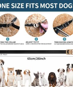Flea and Tick Collar for Dogs 4 Pack, 32 Months Prevention, Waterproof, Adjustable for Small Medium Large Dogs Puppies (Black and Grey)