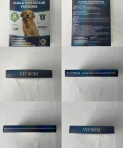 Flea and Tick Collar for Dogs 4 Pack, 32 Months Prevention, Waterproof, Adjustable for Small Medium Large Dogs Puppies (Black and Grey)