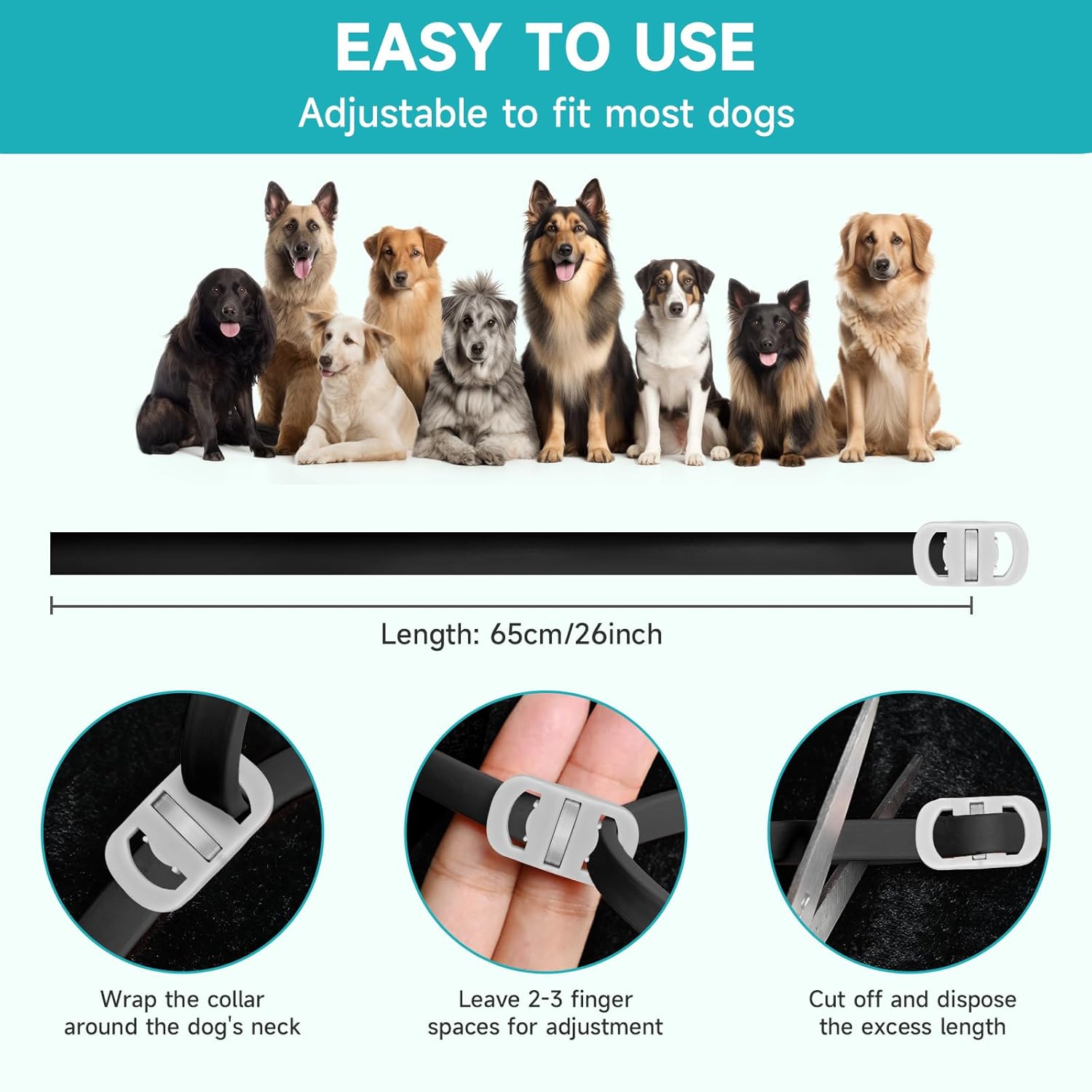 Flea and Tick Prevention for Dogs, 4 Pack Flea Collar for Dogs, Dog Flea and Tick Treatment, 32 Months Protection, Waterproof, Adjustable Collar for Dog, One Size Fits All for...