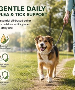 Flea Tick Prevention Collars for Dogs: Essential Oil-Based Flea Collar for 4 Month Support - Natural Fleas Ticks Collar for Small Medium Large Dogs, Gentle Fleas Ticks Control...
