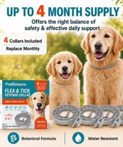 Flea Tick Prevention Collars for Dogs: Essential Oil-Based Flea Collar for 4 Month Support - Natural Fleas Ticks Collar for Small Medium Large Dogs, Gentle Fleas Ticks Control...