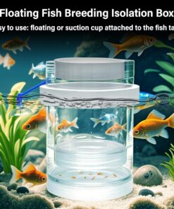 Floating & Mountable Breeding Box – Safe Fry Nursery, Fish Isolation Tank (3.38”x3.38”x5.4”) (1 Set)