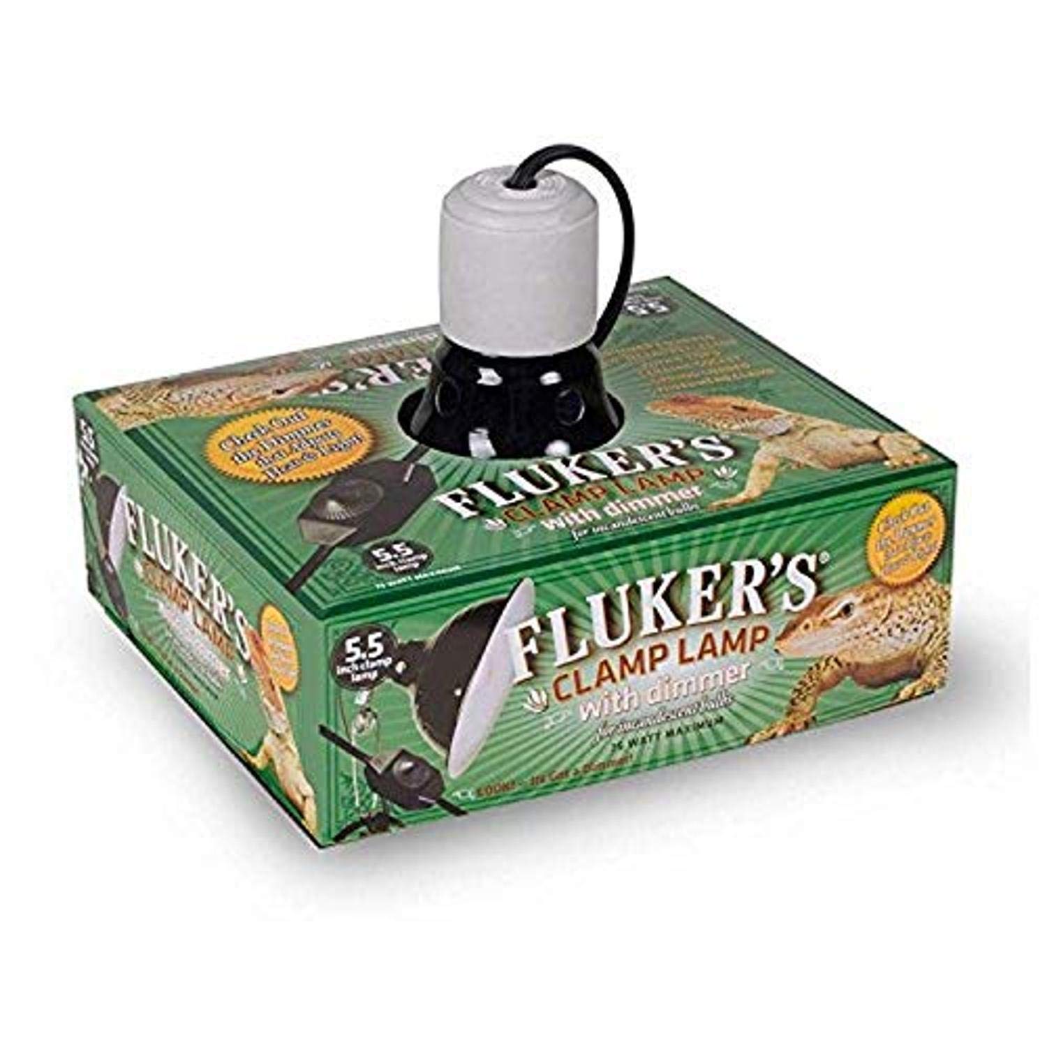 Fluker's Repta-Clamp Lamp, Heavy Duty Clamp Light For Reptile Tanks and Terrariums, UL/CUL Approved, Great for Reptile Basking, 150-Watt Maximum with On/Off Switch, 8.5"