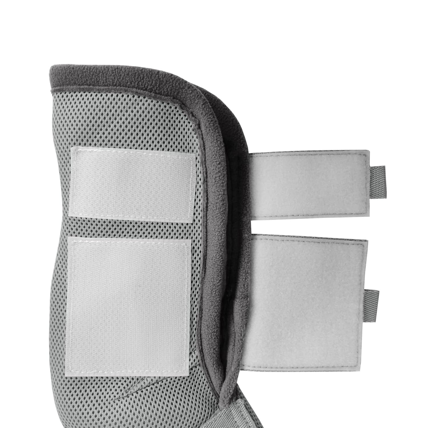 Fly Boots for Horses Set of 4, Breathable Comfy Mesh Horse Leggings Reduce Stomping, Hoof Stress, and Leg Fatigue Grey Full
