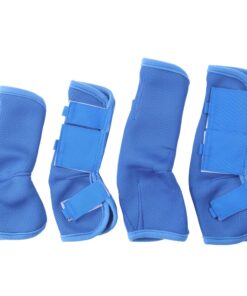 Fly Boots for Horses Set of 4, Breathable Comfy Mesh Horse Leggings Reduce Stomping, Hoof Stress, and Leg Fatigue Grey Full