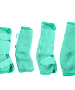Fly Boots for Horses Set of 4, Breathable Comfy Mesh Horse Leggings Reduce Stomping, Hoof Stress, and Leg Fatigue Grey Full