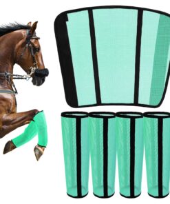 Fly Boots for Horses Set of 4 – Innovative Curved-Edge Design, Anti-Sag Stays, Breathable Mesh Leg Protection, Reduces Stomping & Fatigue, Comfort Fit for Medium to Large Horses...