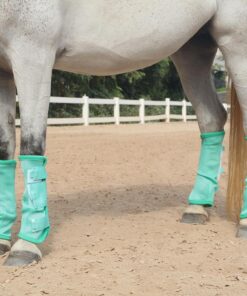 Fly Boots for Horses Set of 4, Non-Slip Horse Fly Boots, Comfy Airflow Mesh, No More Stomping & Horsefly Nuisance Green Full