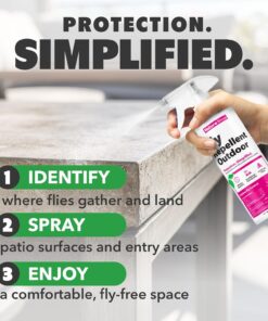 Fly Repellent Spray – Helps Deter Flies from Outdoor Spaces, Patios & Garden Areas, 16 oz (475mL)
