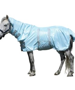 Fly Sheet for Mini Horse/Pony/Foal & Weanling/Yearling/Donkey - Detachable Neck Cover & Belly Wrap, Lightweight Airflow Mesh Summer Sheet for Pasture & Stable, UV Protection...