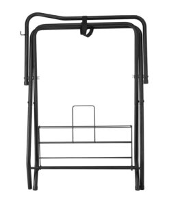 Folding Saddle Rack Heavy Duty Freestanding Horse Saddle Stand Detachable Saddle Rack Stand with Bottom Storage for English & Western Saddles