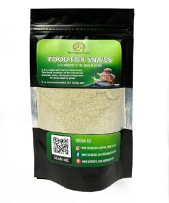 Food for Land Snails - Small Pack 3.5 Oz (100 Grams) - with Organic Calcium, Vitamins, and Minerals. Great for Giant African Land Snails, Helix Pomatia, Aspersa, Muller Other...