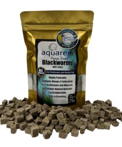 Freeze Dried California Blackworms - All Natural - (100+ Cubes) - Perfect for Marine & Tropical Aquariums - High Protein, No Preservatives - Ideal Live Blackworms Alternative...
