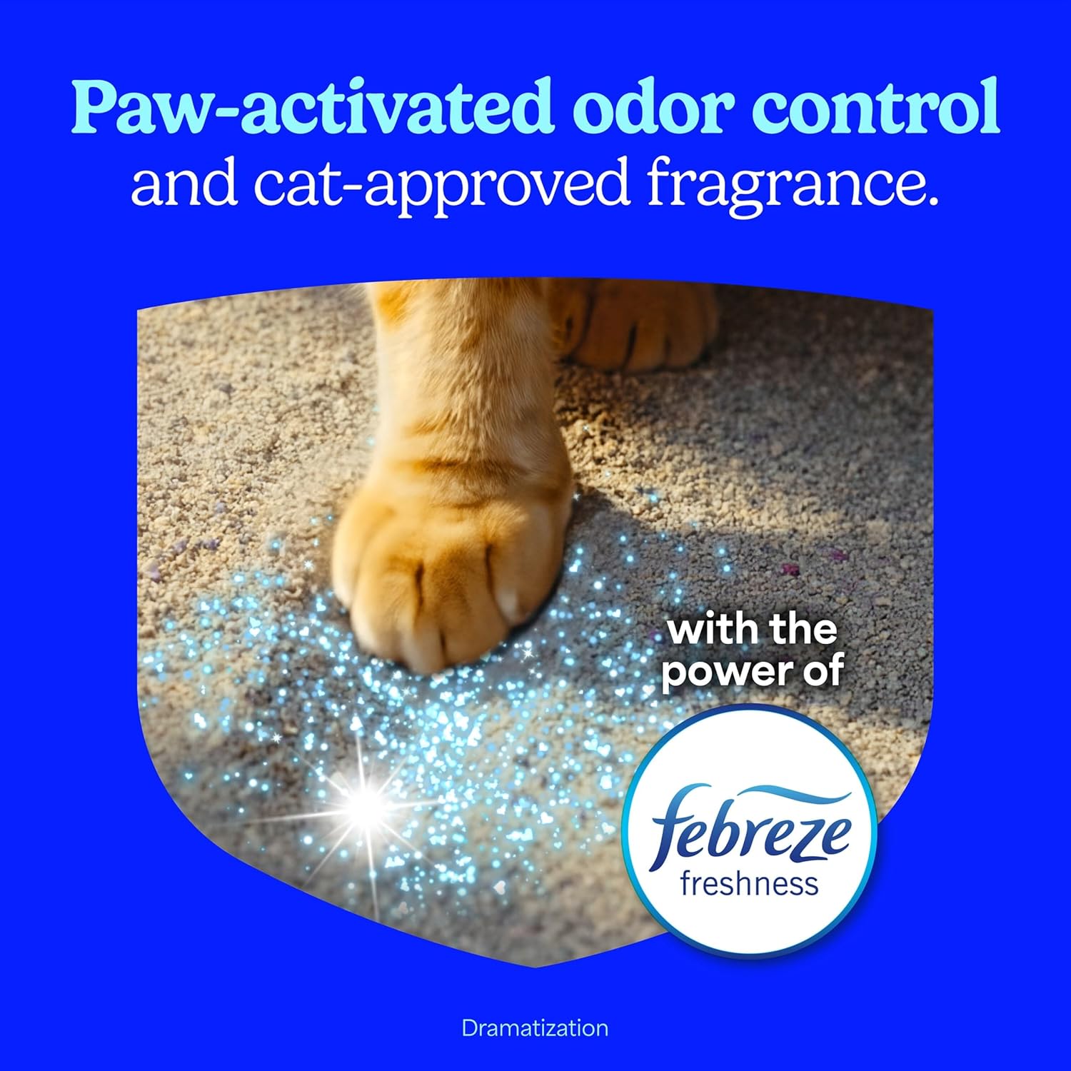 Fresh Step Advanced Clean Paws Multi Cat Clumping Cat Litter with Febreze Freshness, Low Dust, Odor Control with Ammonia Block Tech, Compatible in Automatic Litter Boxes, 37...