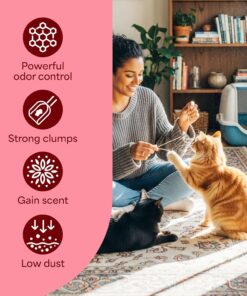 Fresh Step Advanced Odor Shield Multi Cat Clumping Litter with Febreze Freshness, Low Dust, Odor Control with Ammonia Block Tech, Compatible in Automatic Litter Boxes, 37 lb. (2...