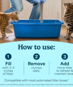 Fresh Step Extreme Multi Cat Clumping Litter with Febreze Freshness, Low Dust, Odor Control with Ammonia Block Tech, Compatible in Automatic Litter Boxes, 14 lb. Box
