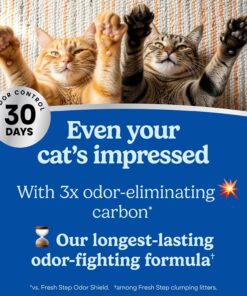 Fresh Step Heavy Duty Odor Block Advanced Multi Cat Clumping Litter with Febreze, 17.5 lb (Package May Vary)