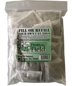 from The Field | Catnip Tea Bags | Ultimate Blend of Catnip & Silver Vine | Biodegradable, Non-GMO, Chemical-Free Refill Packs for Cat Toys | Safe, Potent, Mess-Free | 20 Pack,...