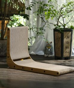 FUKUMARU Cat Scratcher, 26.8 Inch L Shape Cat Scratch Pad Wall Mounted, Cat Scratching Cardboard with Ball Toy for Indoor Cats, Large Size