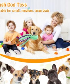 Fuufome Large Squeaky Dog Toys- Plush Dog Toys with Soft Fabric for Small, Medium, and Large Dogs Daily Companionship, Training Reward Gift