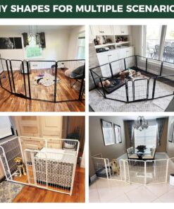 FXW Homeplus Unleashed Indoor Dog Playpen - Stress-Free and Safe Play, Heavy Duty 24 Inch 6 Panels Dog Pen for Puppy and Small Dogs, Black│Patented