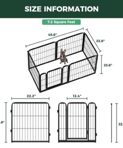 FXW Homeplus Unleashed Indoor Dog Playpen - Stress-Free and Safe Play, Heavy Duty 24 Inch 6 Panels Dog Pen for Puppy and Small Dogs, Black│Patented