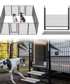 FXW Rollick Unleashed Dog Playpen for Indoor, Yard, RV Camping, 24 inch 8 Panels for Small and Puppy Dogs, Black│Patented